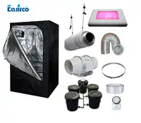 Hydropoinics Compleet indoor kweektent kits 150X150X200 cm met DWC emmer, LED grow licht en ventilatie apparatuur
