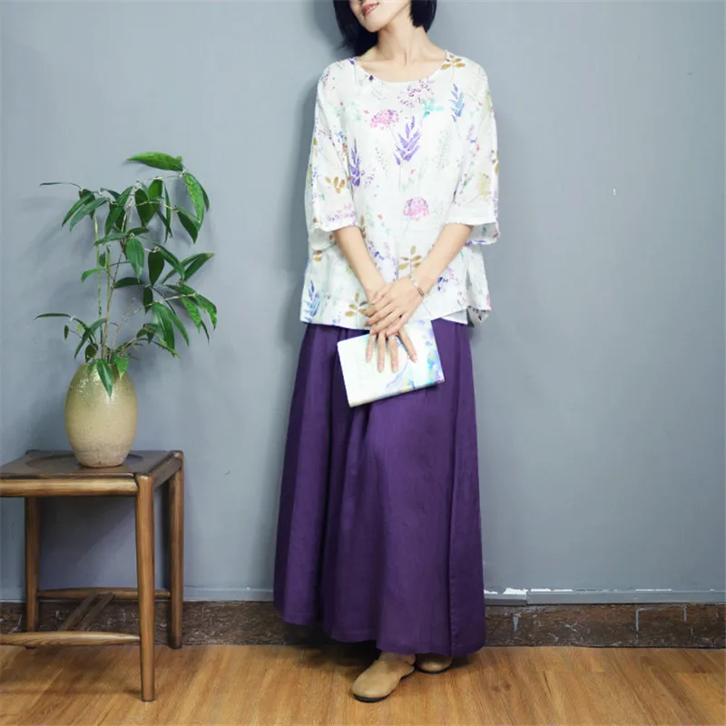 SCUWLINEN Новый 2019 Для женщин юбки Винтаж однотонный комплект с эластичной резинкой на талии на шнуровке двухслойные Универсальные Длинные