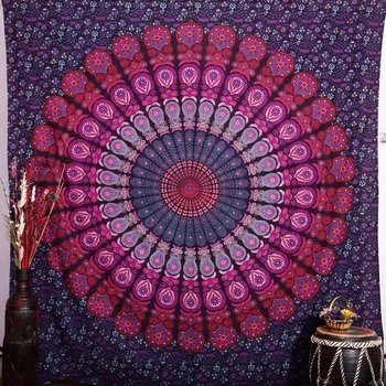 

Indian Tapestry Wall Hanging Hippie Elephant Mandala Bedspread Ethnic Throw Art