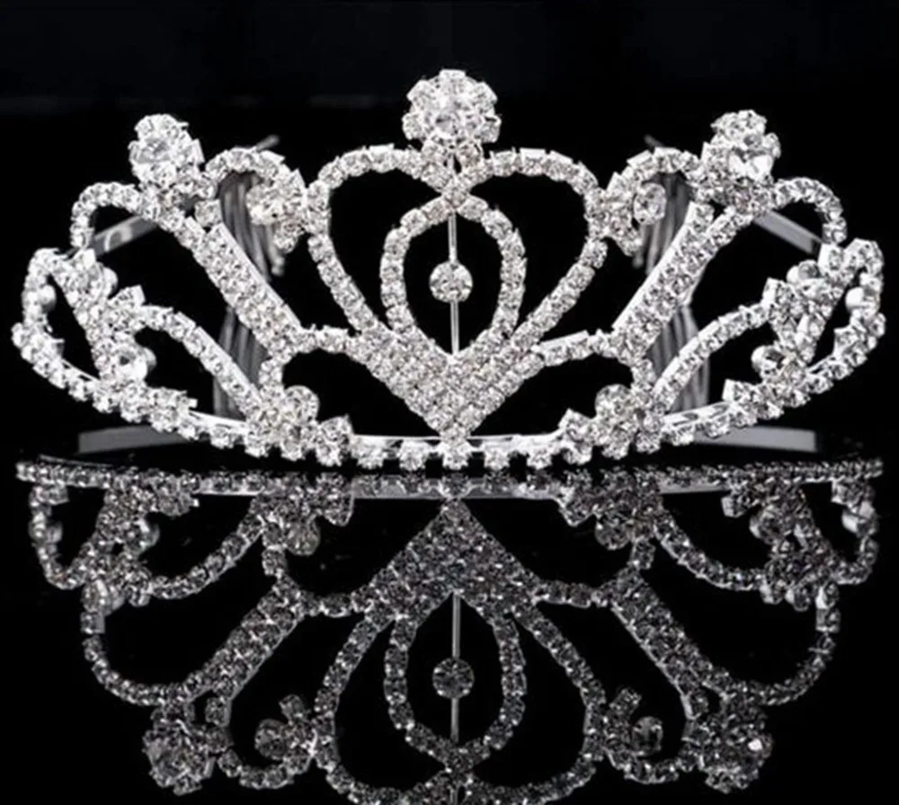 

Exquisite rhinestone crown wedding dinner headdress14