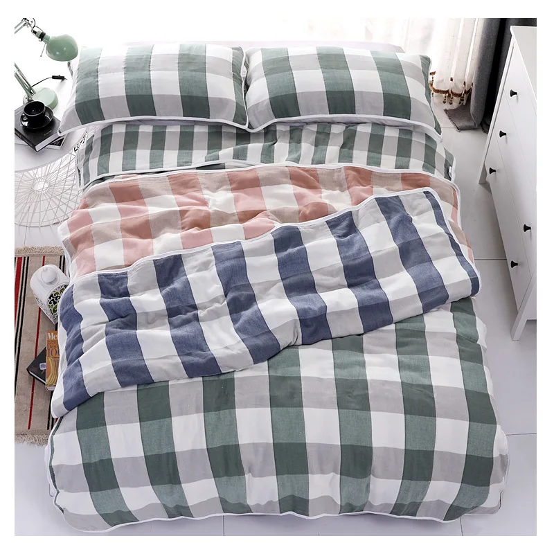 Us 9 82 36 Off 6 Layers Gauze Cotton Throw Blanket For Sofa Bed Summer Lightweight Air Conditioning Throws Bedspread Kids In Blankets From