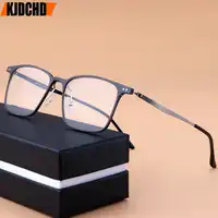 Titanium Alloy Optical Glasses Frame Men Ultralight Square Myopia Prescription Eyeglasses 2019 Male Metal Full Screwless Eyewear