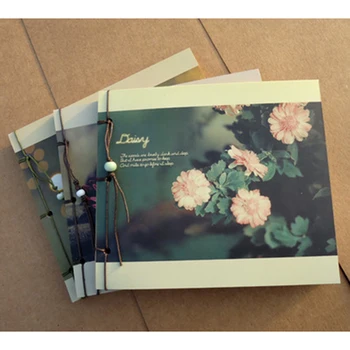 

flower open manual line Line loaded manual blank antique notebook classic Office school supplies Hardcover notebook