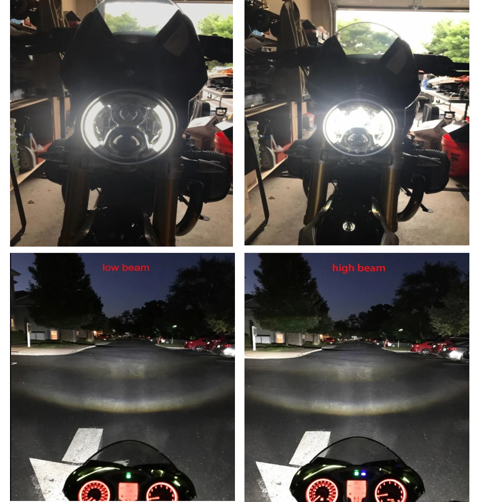 7 дюймов светодиодные фары для двигателя Davison мотоцикл проектор HID лампы Jeep Wrangler JK