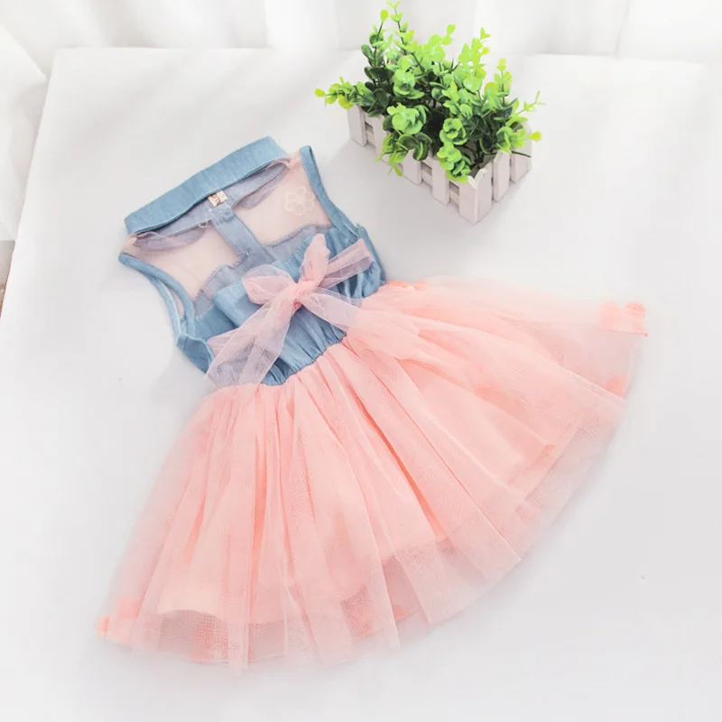 Модная новинка года; красивое Ковбойское платье принцессы без рукавов для маленьких детей; прозрачные мини-вечерние платья в стиле «лолита»