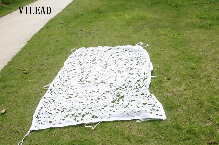 

VILEAD 2.5M x 2M (8FT x 6.5FT) Snow White Digital Camouflage Net Military Army Camo Netting Sun Shelter for Hunting Camping Tent