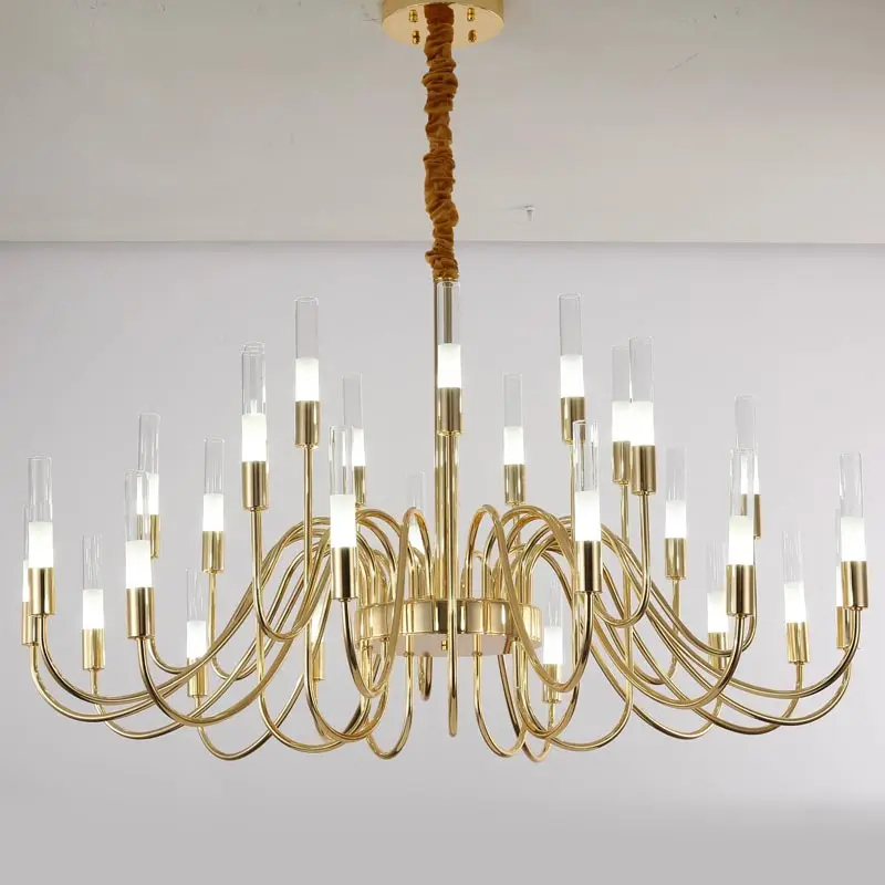 

Design Lamp Gold Modern Led Chandelier Lighting Living Room Kitchen Bedoom Foyer Light Fixtures Decor Home lustre Metal G9
