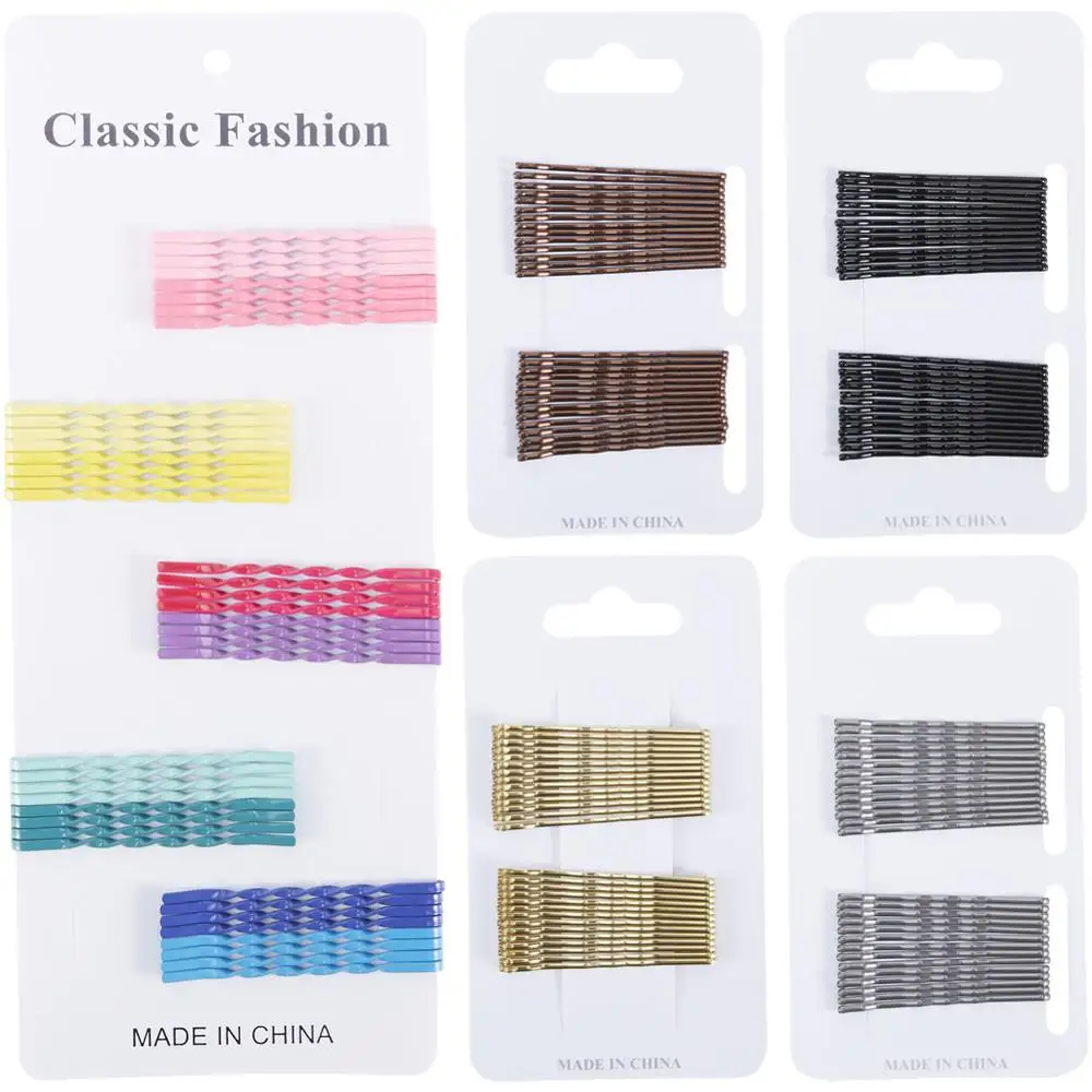

152 Pack Metal Gold Black Small Mini Curved Waved Spiral Twist U Shaped Bobby Pins Hairpins Hair Clips Barrettes Grip Holder