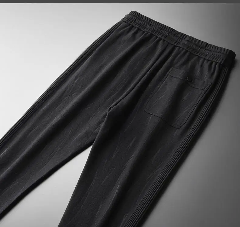 Minglu шерстяные брюки мужской большой размер 4xl Роскошные смешивание шерсти утолщаются пряжа окрашенный, Темный зерна мужские повседневные штаны для стройных подходят мужские брюки s