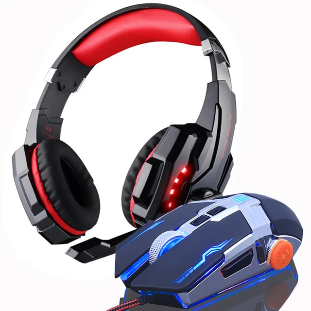 Buy Gaming Headset and Gamer Mice 4000 DPI Adjustable
