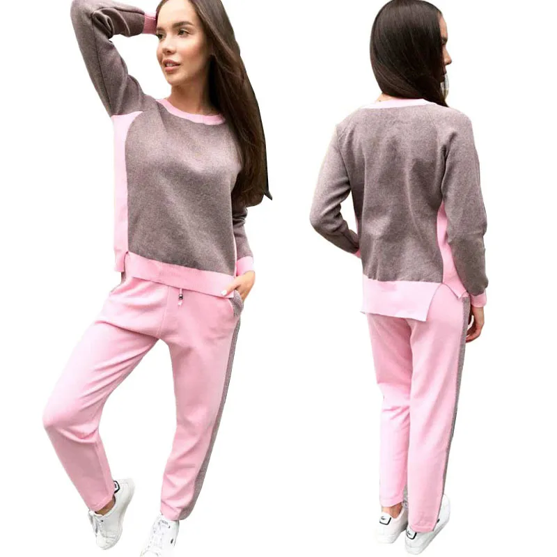 Спортивный костюм Pink серо розовый