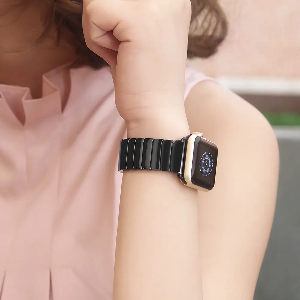 Керамический ремешок для часов для Apple Watch группа 38 мм 42 мм умные часы ссылки браслет керамический ремешок для часов для Apple Watch Series 4 3 2 1