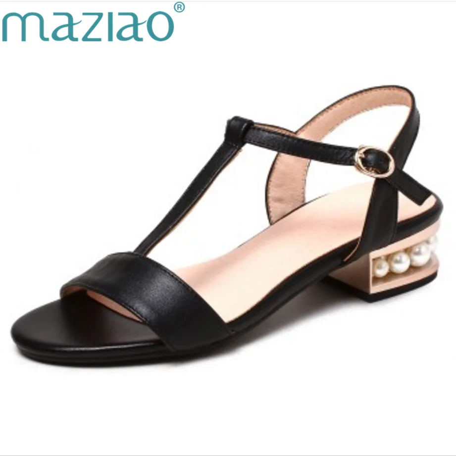 

MAZIAO New Hot Spring Summer Women Sandals with Buckle Strap Casual Dress Simple Female Shoes Gladiator Sandals Women Pumps