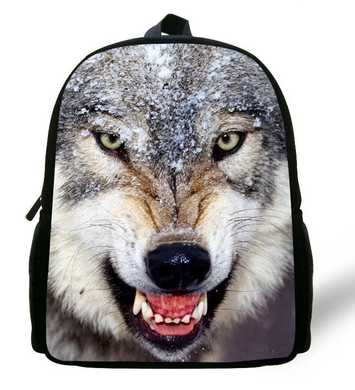 12-дюймовый детский школьный рюкзак в виде животных на сумку, волк рюкзак для детей, детские школьные рюкзаки для мальчиков Детский сад Mochila Escolar Infantil От 1 до 6 лет