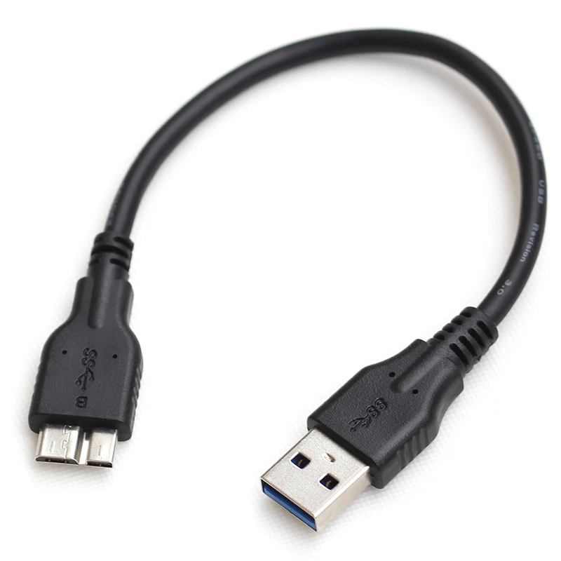 

20cm Micro B USB 3.0 Data Sync Charging Short Cable for USB3.0 Mobile hard disk and Note 3 S5 cell phone i9600 N9006 N9008