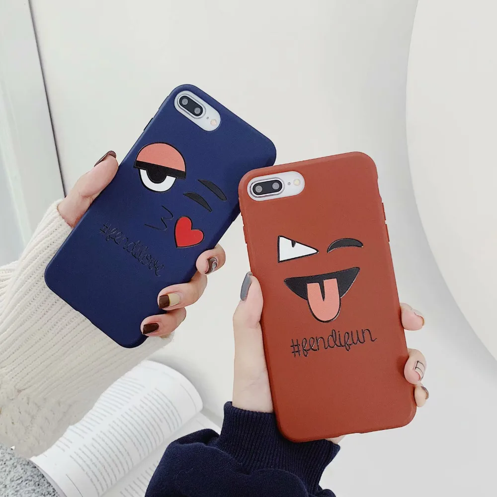Case For iphone 7 funny expression soft tpu Phone Case Cover Coque For iphone 6 6S 7 Plus 6s 6 Plus 8 8 Plus X XS Max XR Case