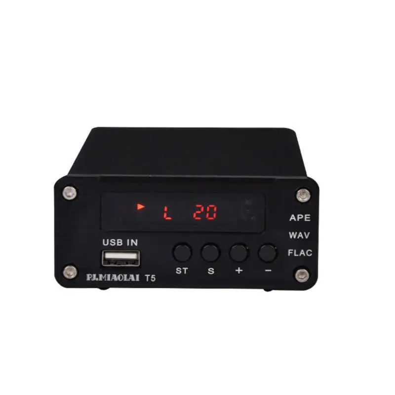 PJ. MIAOLAI T5 музыкальный плеер без потерь аудио DAC APE WAV FlAC USB декодер цифровой RCA волоконно-оптический сигнал выход 1 шт