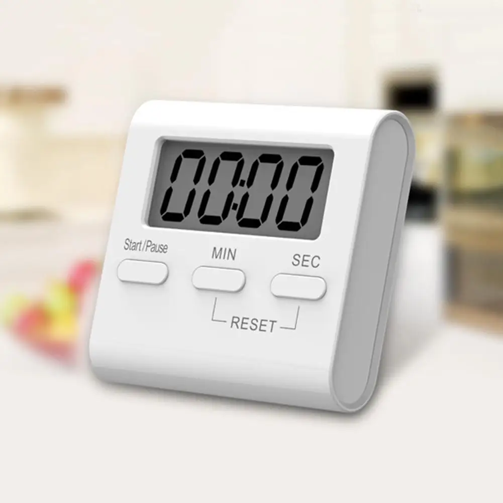 

Large Magnetic LCD Digital Kitchen Countdown Timer Stopwatch Alarm with Stand Kitchen Timer Practical Cooking Alarm Clock