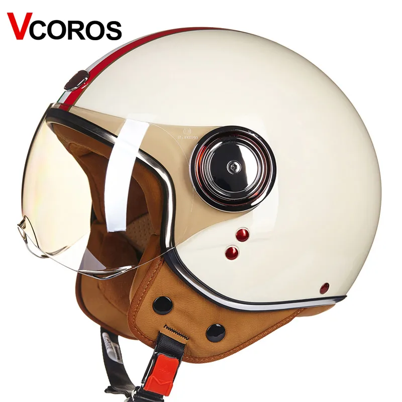 

BEON brand open face half helmet motobike with visor jet vintage retro motorcycle man and women moto helmets ECE22.05 approve