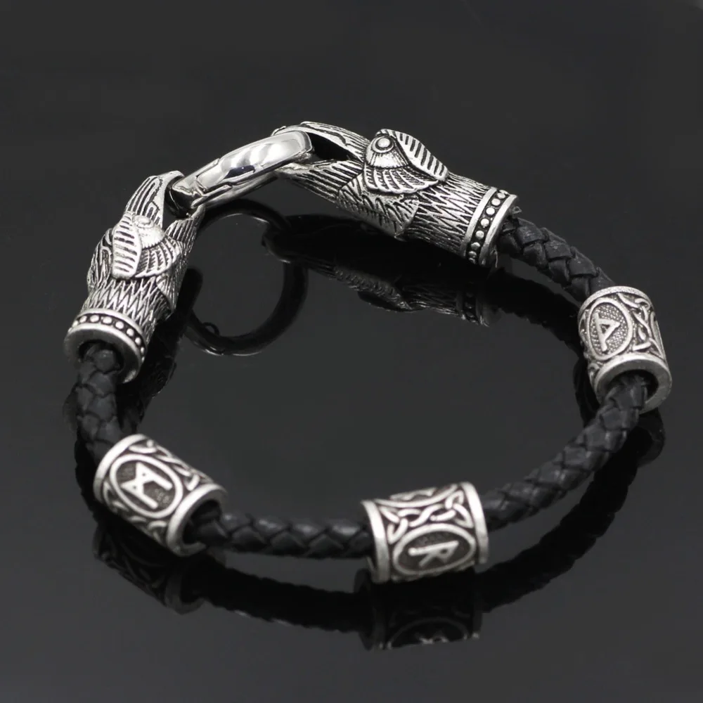 Viking ворона розовый кварц браслет скандинавский норвежский амулет Jewelry Одина 20190311_011727_027