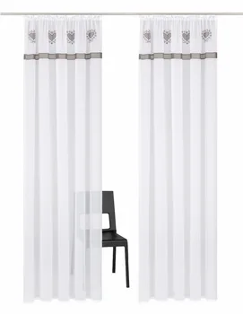 

1 piece of tulle Curtain,red grey colors sheer window curtains,hooking or table top Stitching love embroidery voile