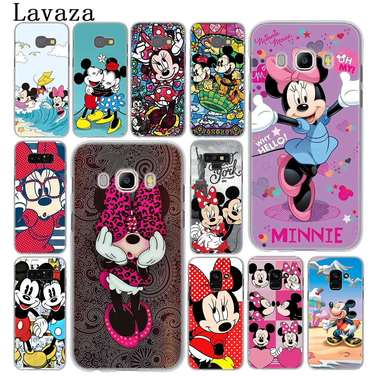 

Lavaza lovely mickey minnie mouse Phone Case for Samsung Galaxy Note 10 9 8 A9 A8 A7 A6 Plus 2018 A3 A5 2017 2016 2015 Cover