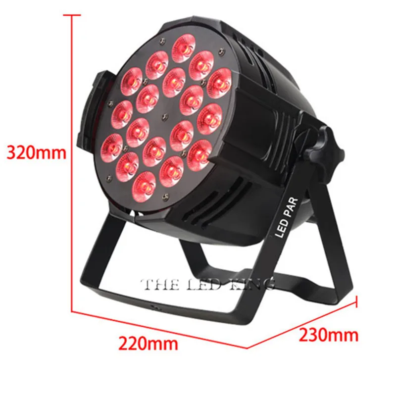 Новый светодиодный прожектор из алюминиевого сплава 18x18 Вт RGBWA + UV 6 в 1 Par Can dj