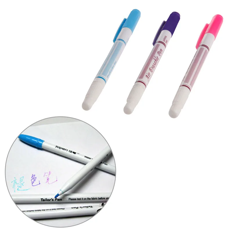 

Double head water soluble Auto Vanishing Pen Water Erasable Fabric Marker Pen Marking Note Textile Tool apr14_35
