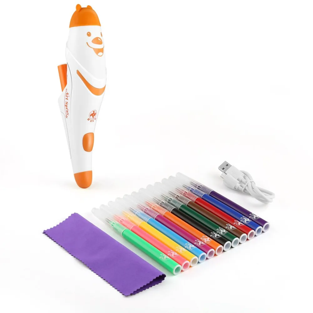 

Electric Spray Art Pen Airbrush Marker Set Watercolor Paint Pen Magic Pen Coloured Markers Childrens Kids Toy Gift