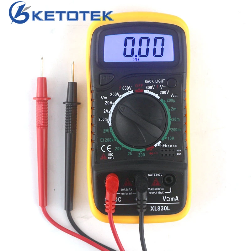 XL830L Digital Multimeter Portable Multi meter AC/DC Voltage Amp
