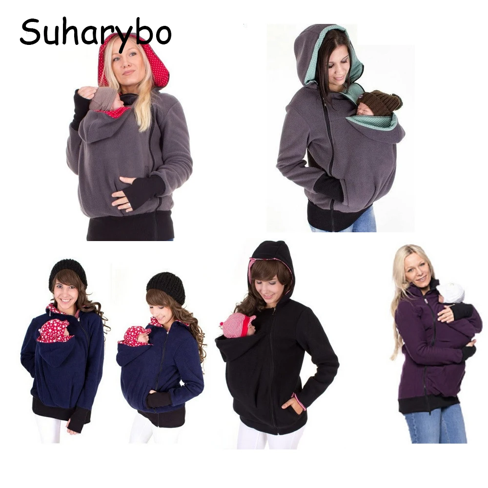 

High Quality Baby Carrier 2 in 1 Jacket Kangaroo hoodie Winter Maternity Coat Pregnant Women Thickened Pregnancy Baby Wearing