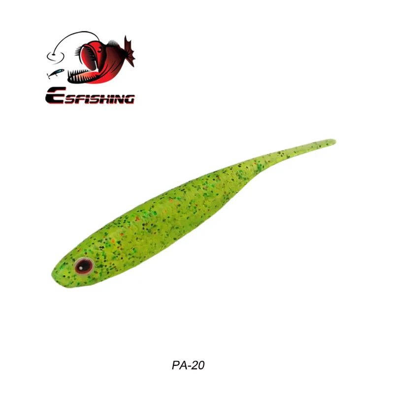 ESFISHING приманки для рыбалки I Glossy Shad 10 шт. 70 мм 3D глаза реалистичные мягкие приманки для ловли окуня форели щуки - Цвет: PA20