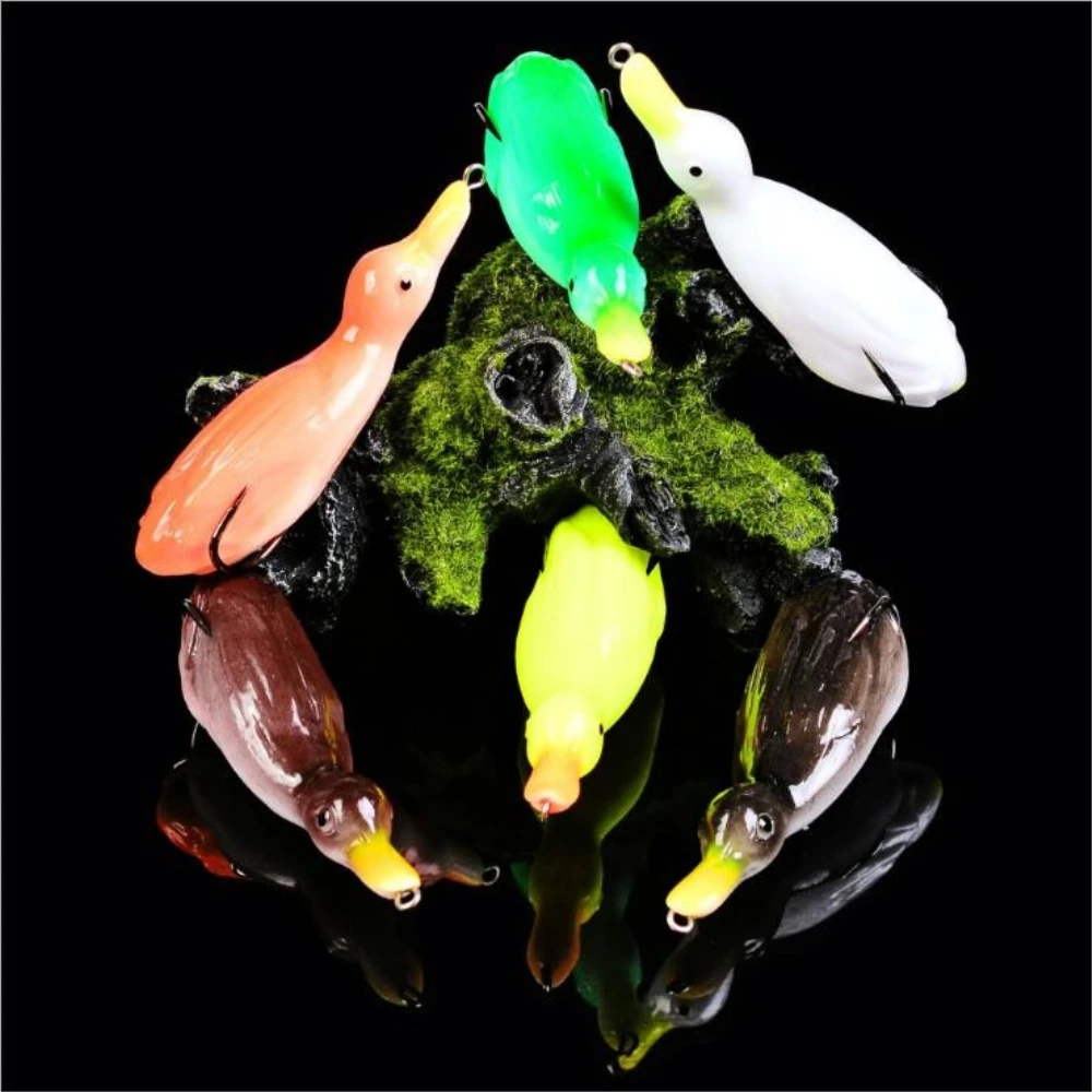 1 قطع 105 ملليمتر 21 جرام Pesca بايك الصيد إغراء الطعم الاصطناعي 3D بطة إغراء طعوم طرية الصيد Wobblers باس إغراء الصيد اكسسوارات