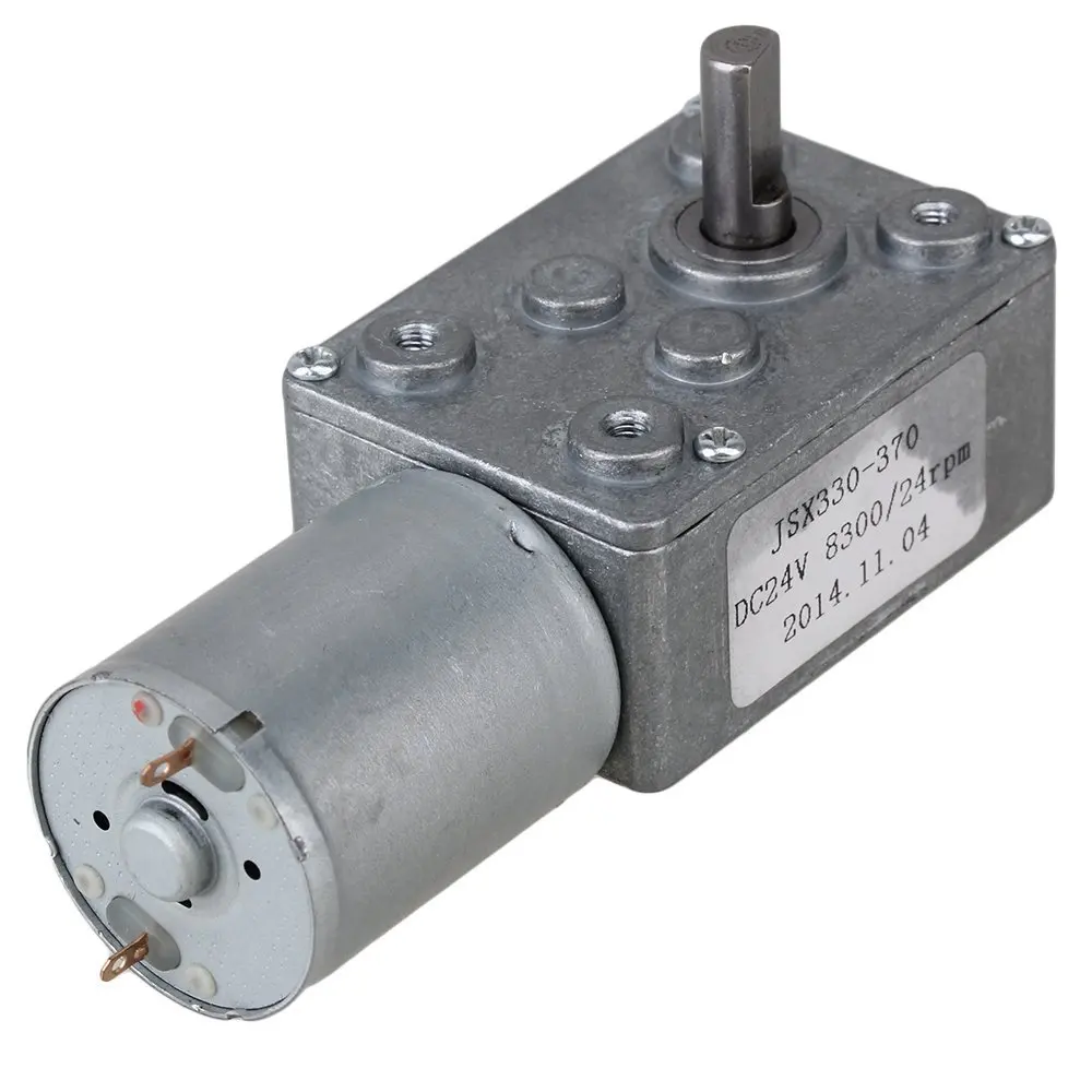 

DC 24V 24RPM Square High Torque Turbo Worm Geared Motor Right Angle Gear Motor