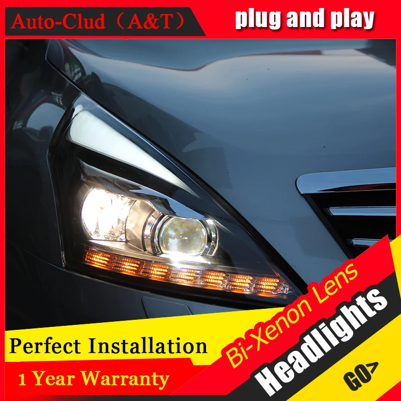 

Auto Clud Car Styling for Nissan Teana LED Headlight 2012 Altima Headlight DRL Lens Double Beam H7 HID Xenon bi xenon lens