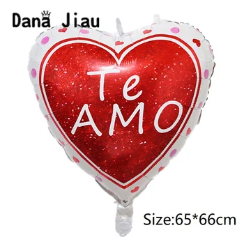 

Dana Jiau LOVE Valentine's Day red heart wedding party decoration Foil Balloons Helium Ballon love gift anniversary day balls