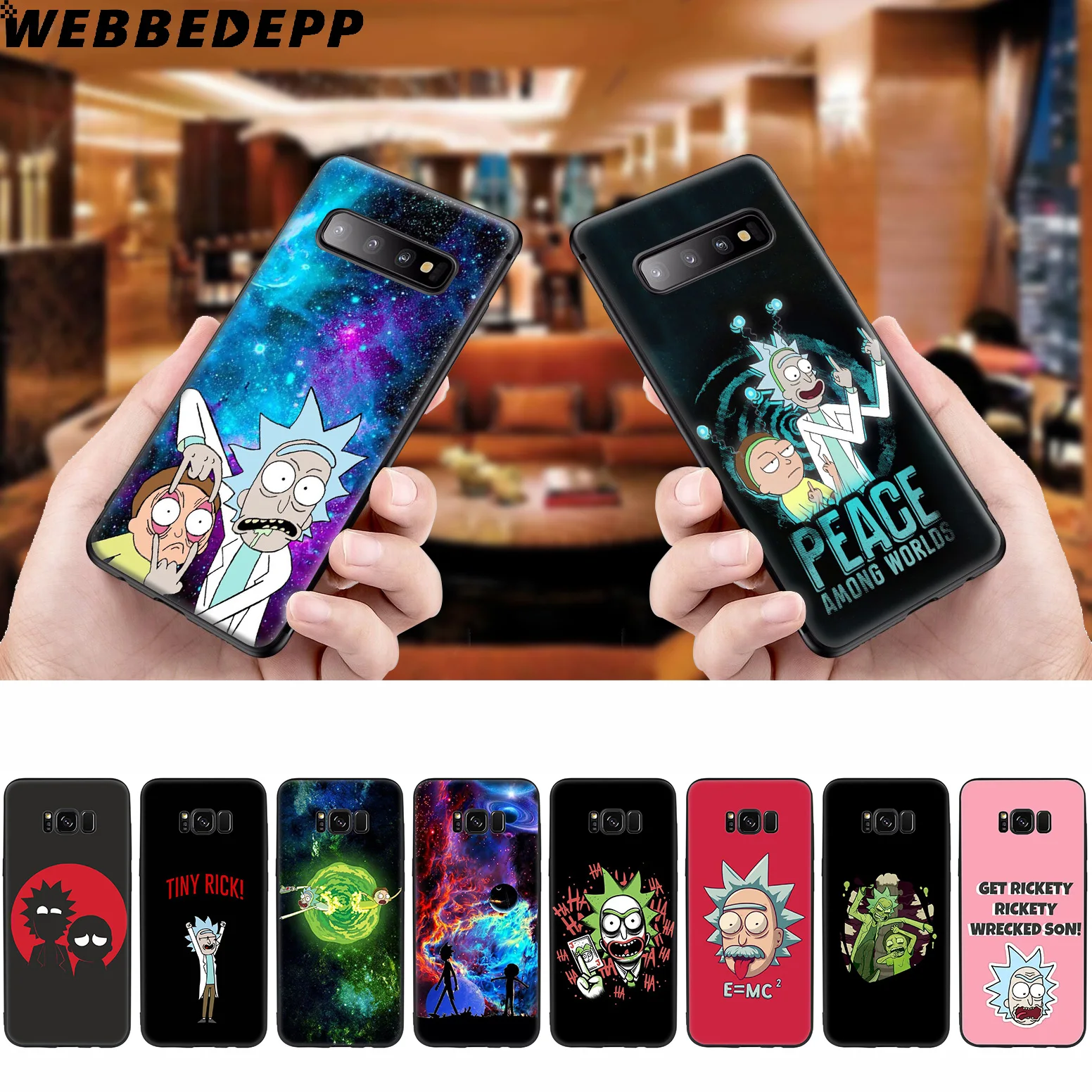 

WEBBEDEPP Rick And Morty Soft Case for Samsung Galaxy S10 S10e S9 S8 Plus S7 S6 Edge S9 Plus & J6 2018 Note 10 Plus 9 8