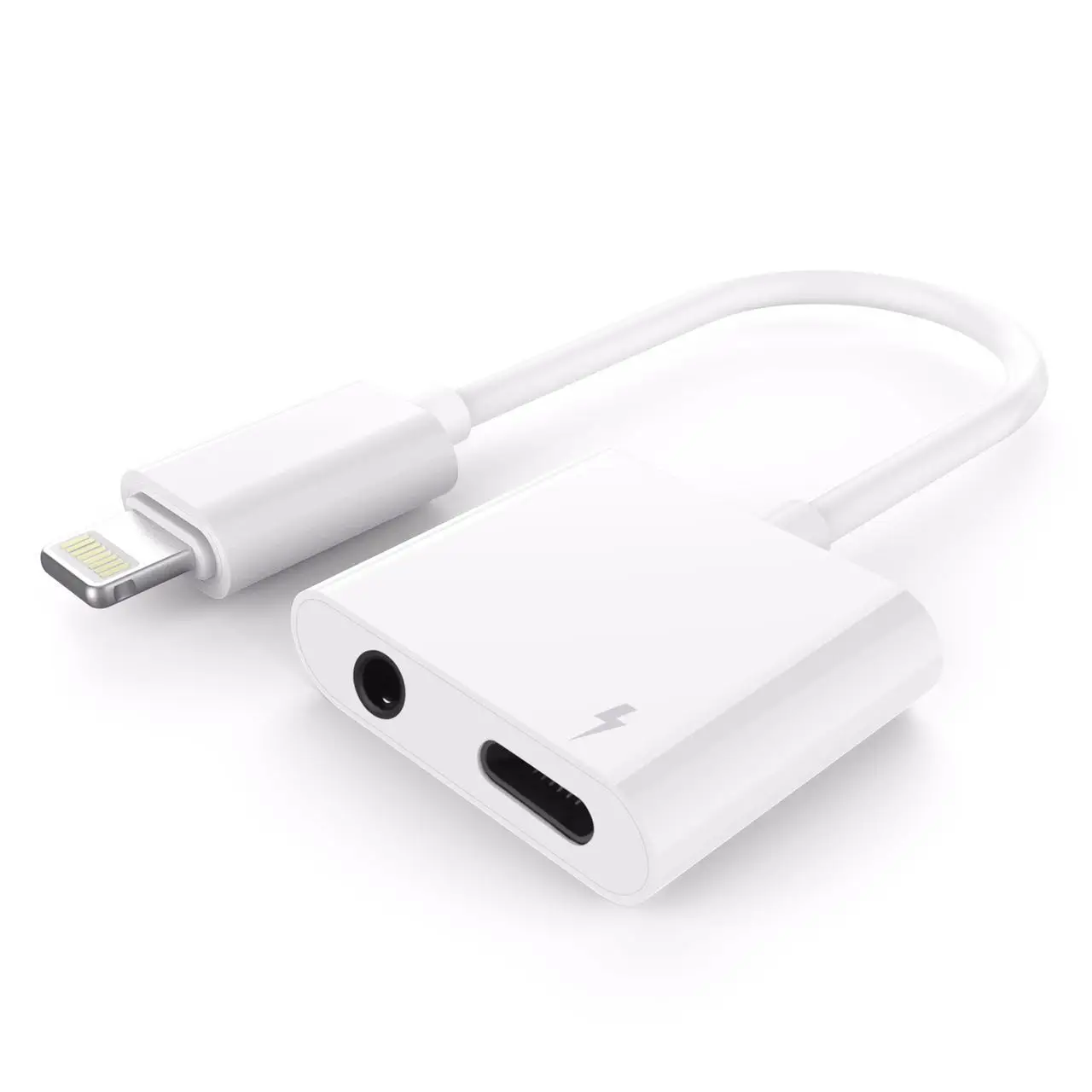

2 in 1 Adapter Connector to 3.5mm Earphone headset 2A Charging+Aux Audio For iphone 7 7 plus 8 Adapter Cable For IOS 10.3 And 11