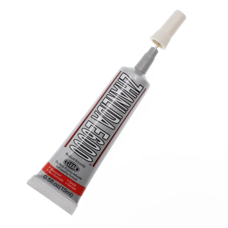 

15ml Super E6000 Liquid Glue Zhanlida E-6000 Glass Metal School Wood Deco Textile Cyanoacrylate Bts Stationery Store DIY Craft