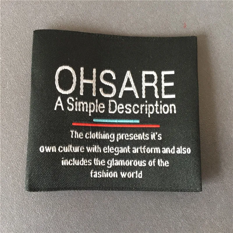 Custom High Density 5*7.2cm Clothing Labels Garment Labels Name Labels-in Garment Labels from ...