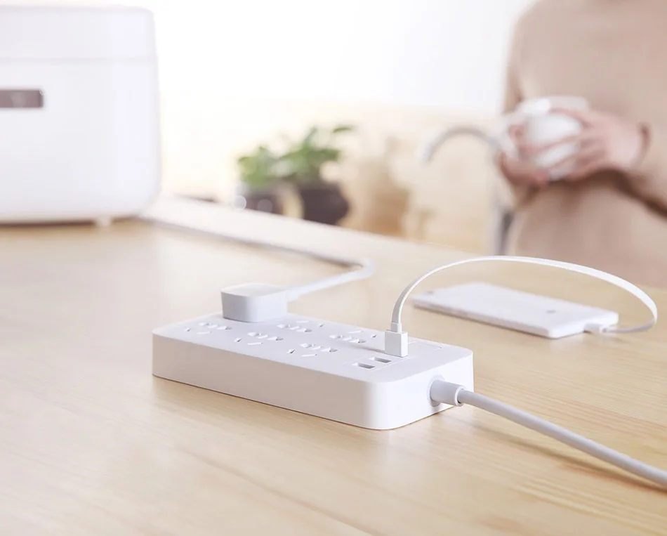 Оригинальный XiaoMi Mijia блок питания 6 портов с 3 USB + Xiaomi умная розетка Bacic WiFi