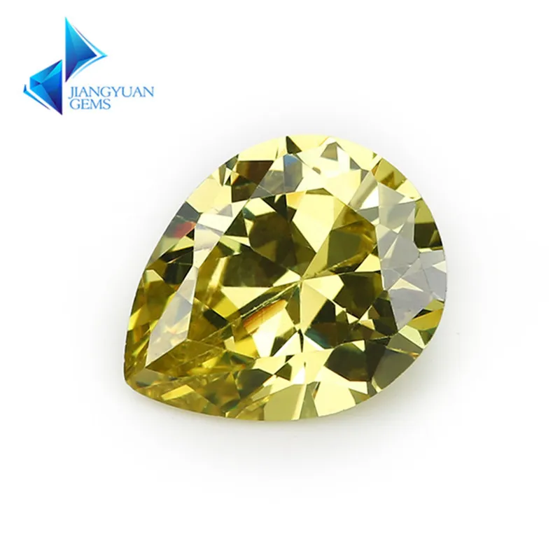 

50Pcs Pear Shape AAAAA Olive CZ Stone 3x5-10x12mm Synthetic Gems Cubic Zirconia For Jewelry