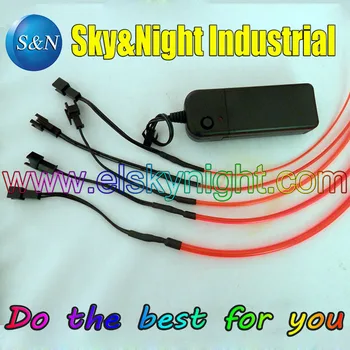 

Red-EL Wire Sample (1.4/2.3/3.2/4.0/5.0mm) with One PC 3V Inverter+Free shipping