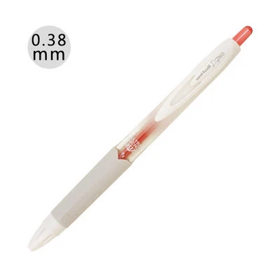 UNI Пресс гелевая ручка UMN-307 Бизнес офисные Signo серии Пресс гелевая ручка 0,38 мм студенческий экзамен простой эскизная ручка пишущие инструменты - Цвет: White rod red core