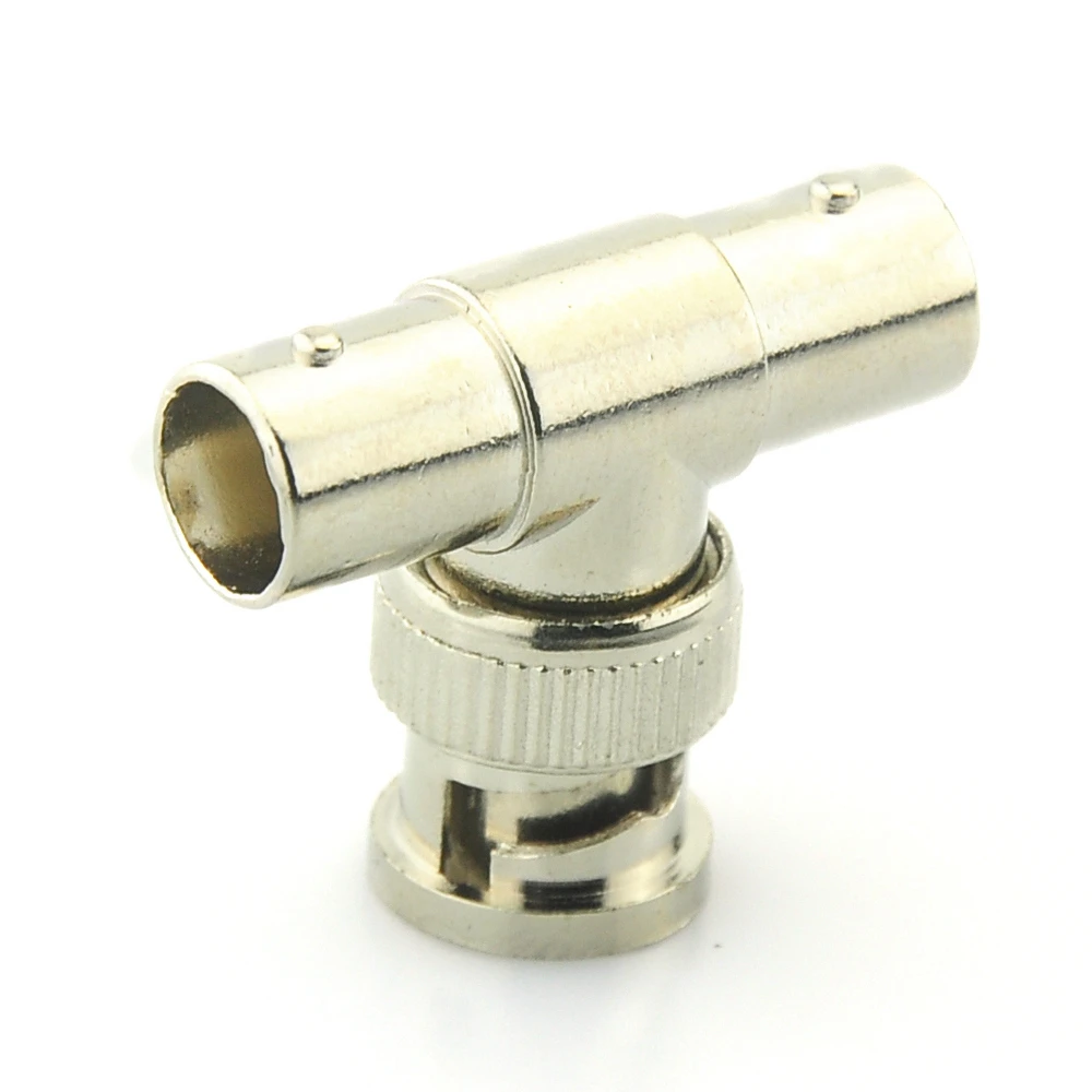 BNC T Adapter Splitter Connector Coupler 1 Male to 2 Female CCTV Jack