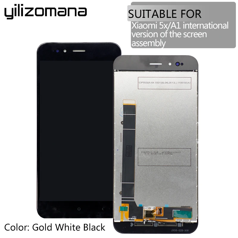  YILIZOMANA Original Replacement LCD Display Touch Screen with Frame For Xiaomi Mi 5X Mi A1 5.5'' Mi