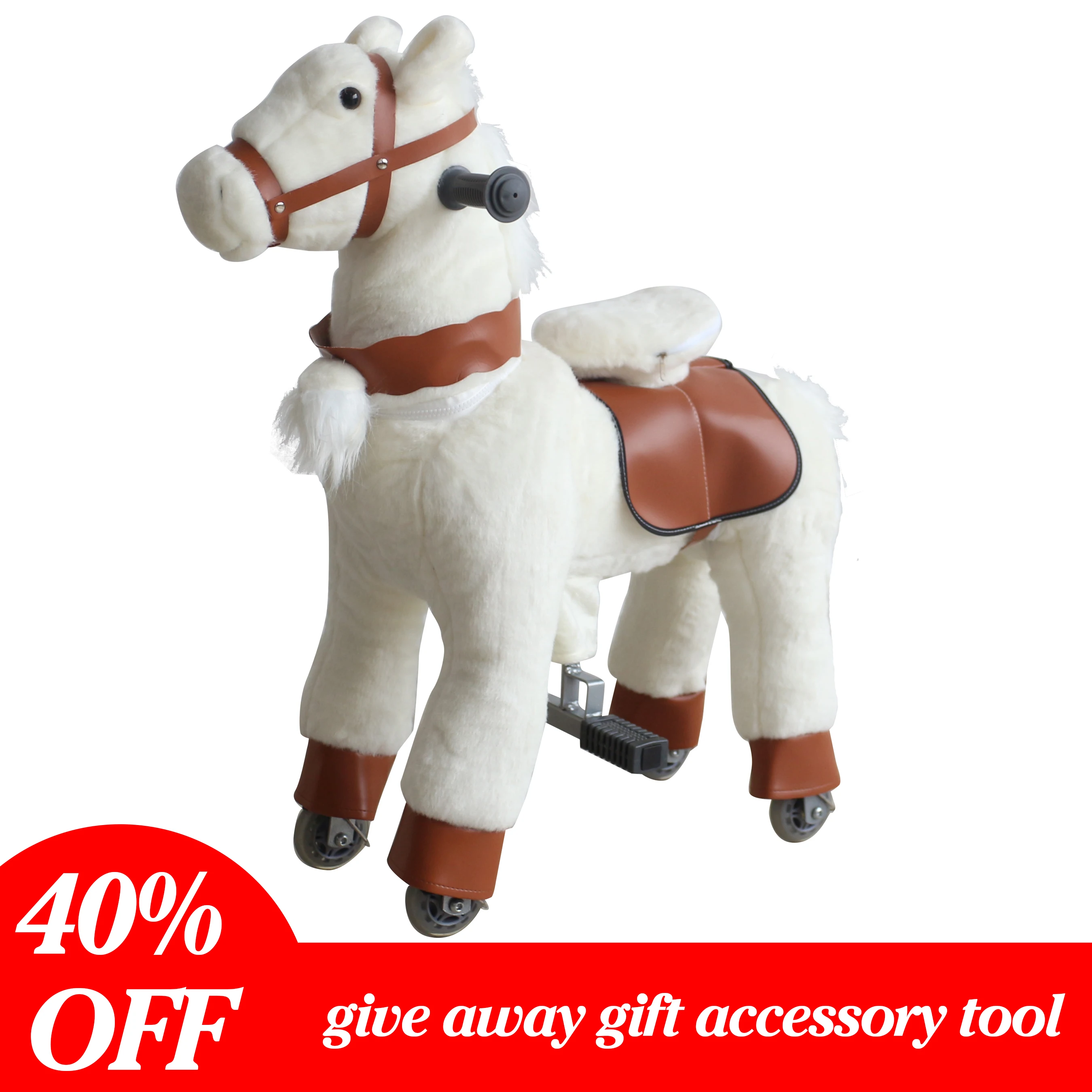 cheval peluche à monter