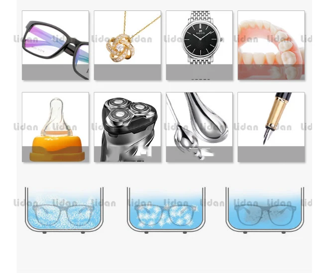Ультразвуковая Чистящая машина для личной гигиены инструменты для ногтей разложение Ювелирные изделия/очки/часы/зубные