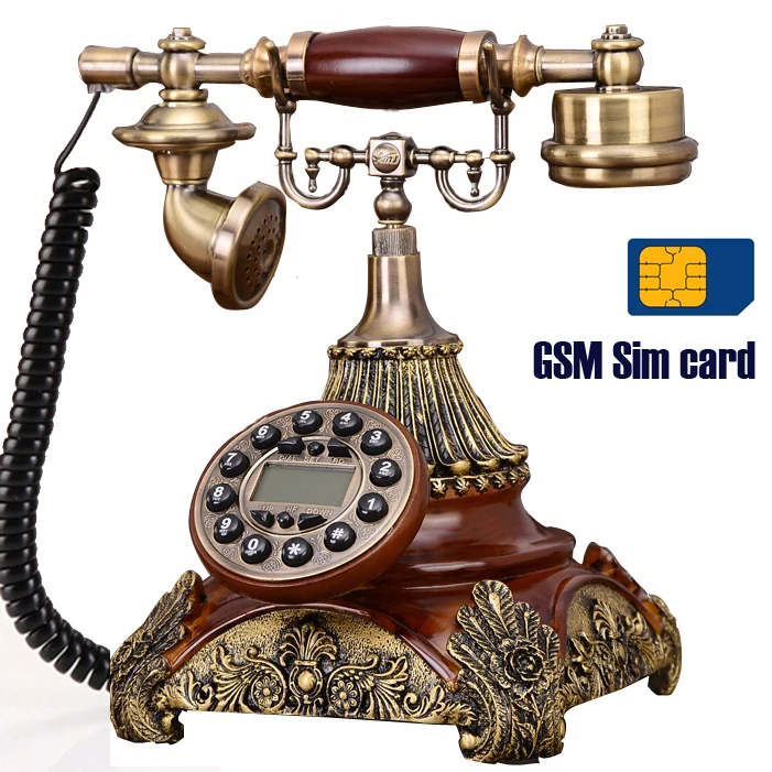 Беспроводной телефон с поддержкой GSM 900/1800 МГц SIM карта ретро фиксированный