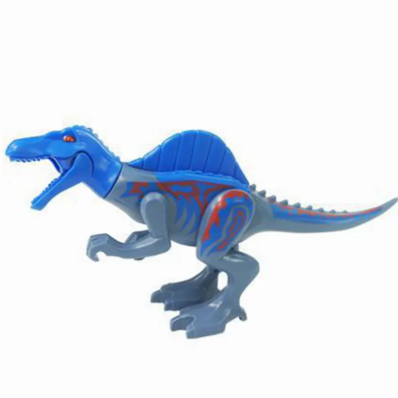 Конструктор динозавр тираннозавр рекс виверн Велоцираптор Стегозавр строительные блоки игрушки для детей фигурки динозавров - Цвет: Темно-синий